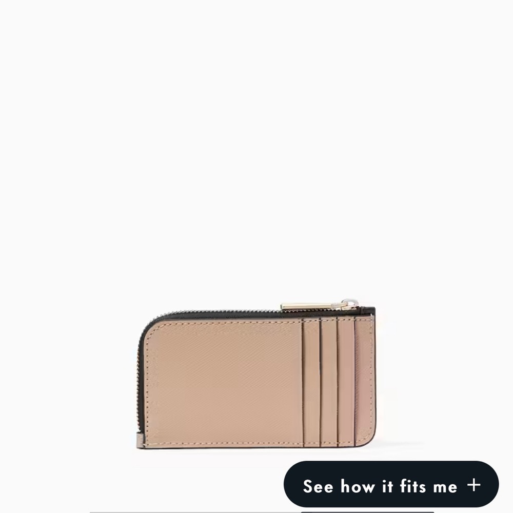 Kate Spade Toasted Hazelnut Colorblock Card Holder New - Picture 8 of 9